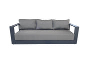 Pending - Cieux Canvas Charcoal Lyon Outdoor Patio Aluminum Metal Sofa in Midnight Grey with Sunbrella Cushions - Available in 2 Colours