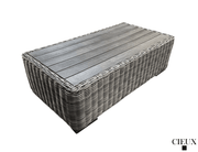 Pending - Cieux Champagne 3 Piece Outdoor Patio Wicker Corner Sectional Sofa, Coffee Table and Club Chair Set in Grey with Sunbrella Cushions - Available in 2 Colours