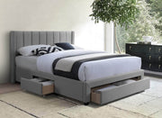 Pending - IFDC Bed Grey Fabric / Full IF-5330 / IF-5331 - Available in 3 Sizes and 2 Colours