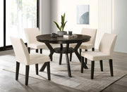Pending - IFDC Dining Set Table and 4 White Chairs 5 Piece Dining Set