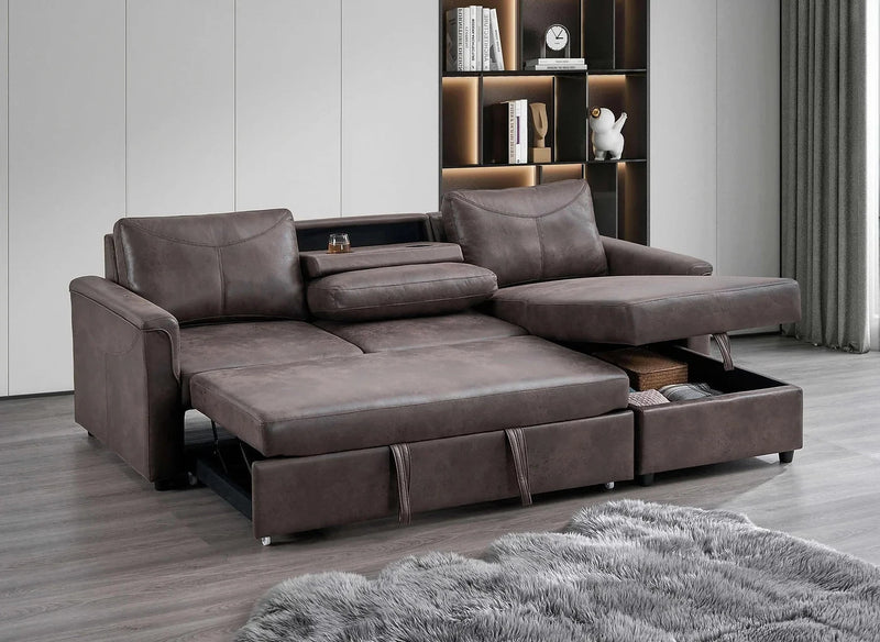Pending - IFDC IF-9076 Sectional Sofa Bed - Available in 2 Configurations