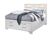 Pending - IFDC Jordyn White Bedroom Platform Storage Set - Available in 3 Sizes