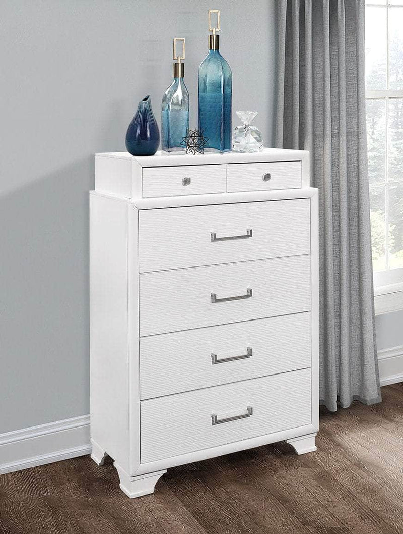Pending - IFDC Jordyn White Bedroom Platform Storage Set - Available in 3 Sizes