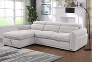 Pending - IFDC Left Hand Facing Light Grey Sleeper Sectional - Available in 2 Configurations