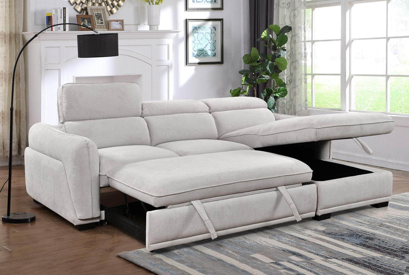 Pending - IFDC Light Grey Sleeper Sectional - Available in 2 Configurations
