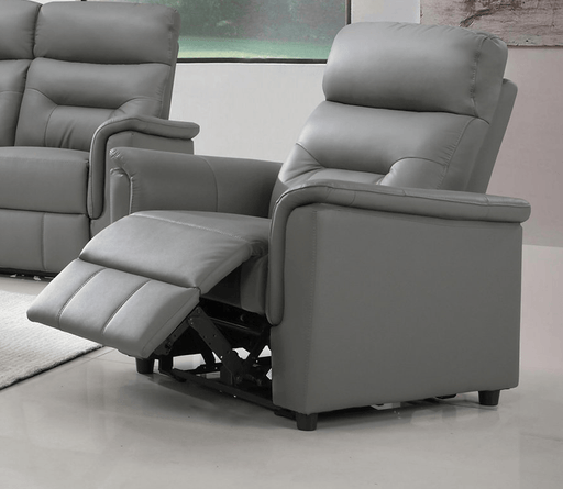 Pending - IFDC Light Grey Thatcher Power Recliner Leather Chair - Available in 2 Colours