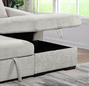 Pending - IFDC Light Grey Tufted Sleeper Sectional - Available in 2 Configurations
