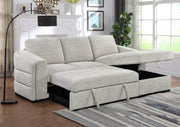 Pending - IFDC Light Grey Tufted Sleeper Sectional - Available in 2 Configurations