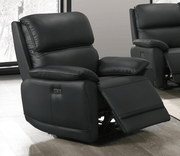 Pending - IFDC Midnight Black Beckett Power Recliner Chair - Available in 3 Colours