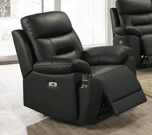 Pending - IFDC Midnight Black Calloway Power Recliner Chair - Available in 3 Colours