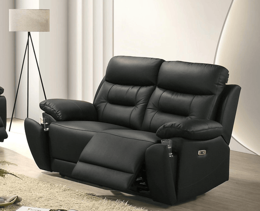 Pending - IFDC Midnight Black Calloway Power Recliner Loveseat - Available in 3 Colours