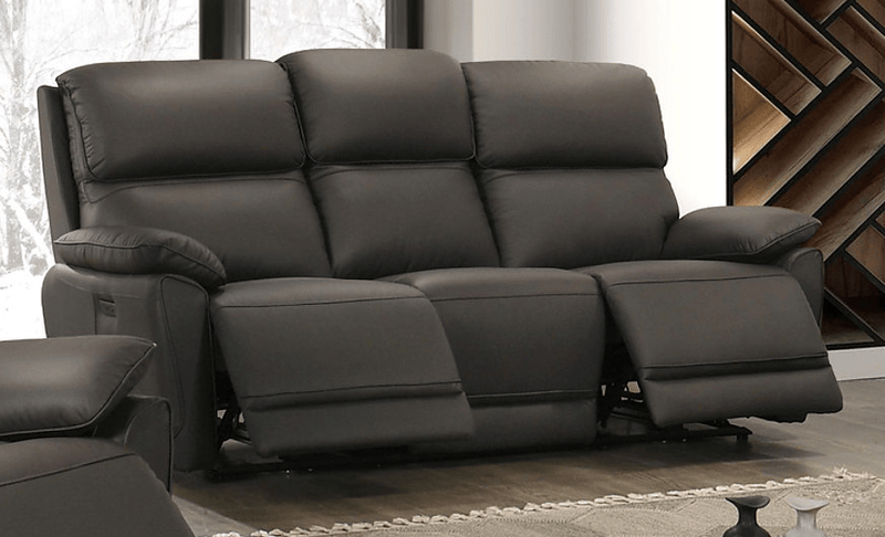 Pending - IFDC Reclining Sofas Chocolate Brown Beckett Power Recliner Sofa - Available in 3 Colours
