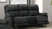 Pending - IFDC Reclining Sofas Midnight Black Beckett Power Recliner Sofa - Available in 3 Colours