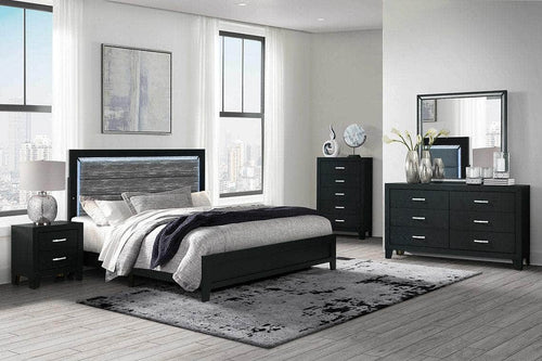Pending - IFDC Reid Black Bedroom Set - Available in 3 Sizes