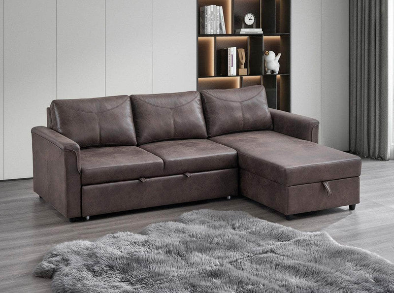 Pending - IFDC Right Facing Chaise IF-9076 Sectional Sofa Bed - Available in 2 Configurations