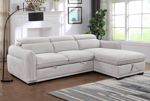 Pending - IFDC Right Hand facing Light Grey Sleeper Sectional - Available in 2 Configurations