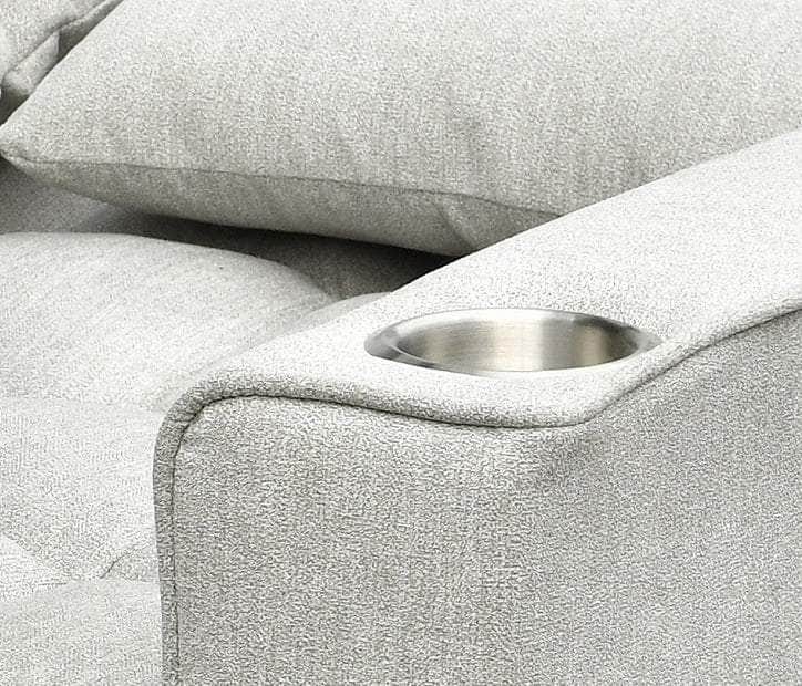 Pending - IFDC Tufted Creme Sleeper Sofa with Adjustable Backrest