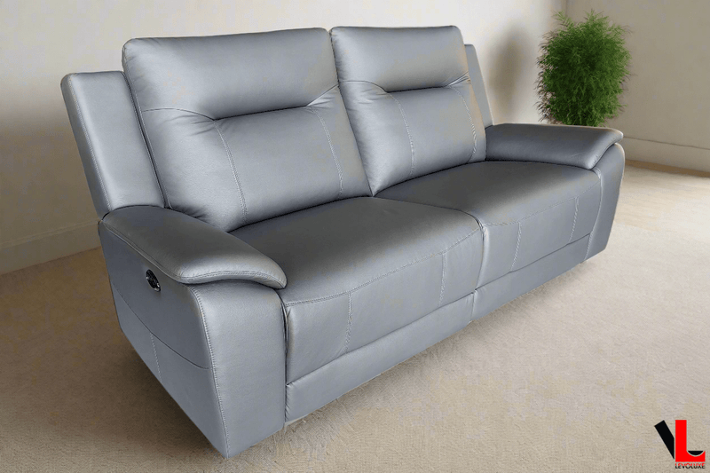 Pending - Levoluxe Avante 81" Jaxxon Steel Power Reclining 2 Seater Sofa