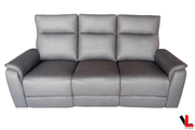 Pending - Levoluxe Sereno 78” Jaxxon Smoke Reclining 3 Seater Sofa