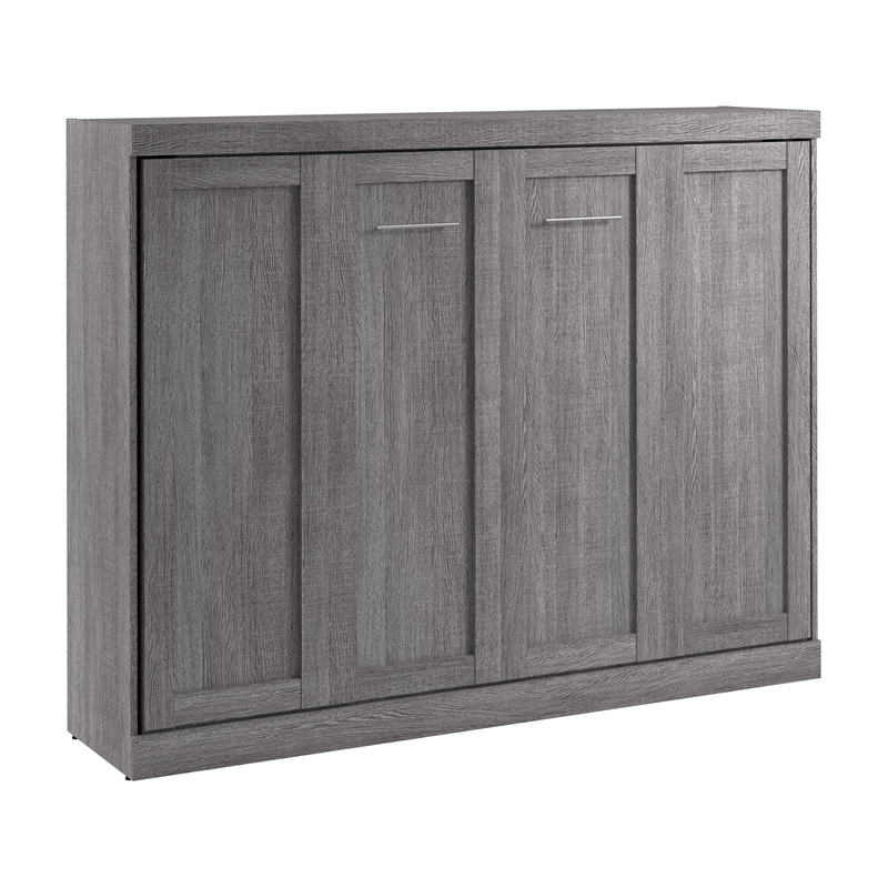 Pending - Modubox Bark Grey Pur 85"W Queen Horizontal Murphy Bed - Available in 2 Colours