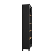 Pending - Modubox Bookcase Ark 78" Arched Bookcase in Black Oak