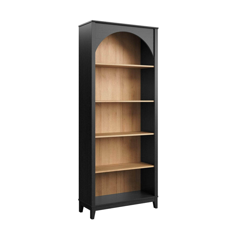 Pending - Modubox Bookcase Ark 78" Arched Bookcase in Black Oak