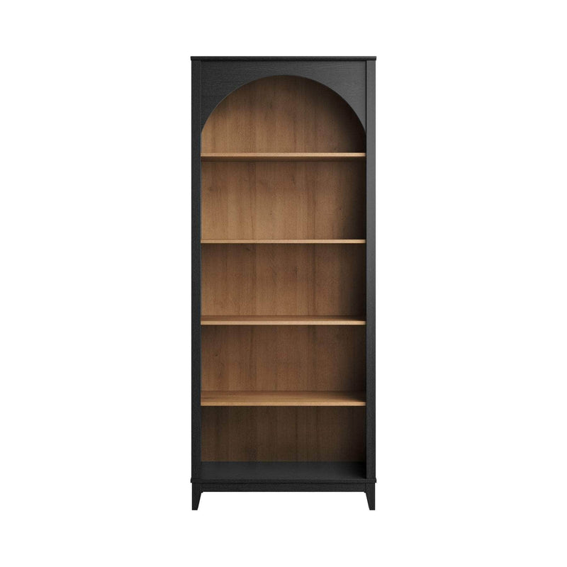 Pending - Modubox Bookcase Ark 78" Arched Bookcase in Black Oak