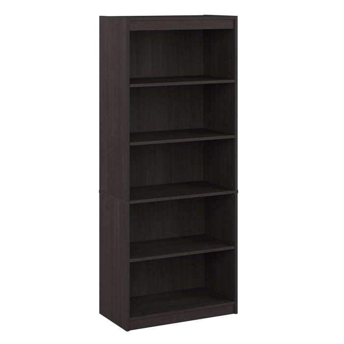 Pending - Modubox Bookcase Charcoal Maple Logan 30W 5 Shelf Bookcase - Available in 4 Colours