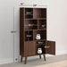 Pending - Modubox Bookcase Milo Mid-Century Modern Bookcase with 6 Shelves and 2 Doors - Available in 4 Colours