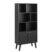 Pending - Modubox Bookcase Milo Mid-Century Modern Bookcase with 6 Shelves and 2 Doors - Available in 4 Colours