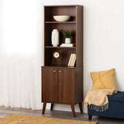 Pending - Modubox Bookcase Milo Mid-Century Modern Tall Bookcase with Adjustable Shelves - Available in 3 Colours