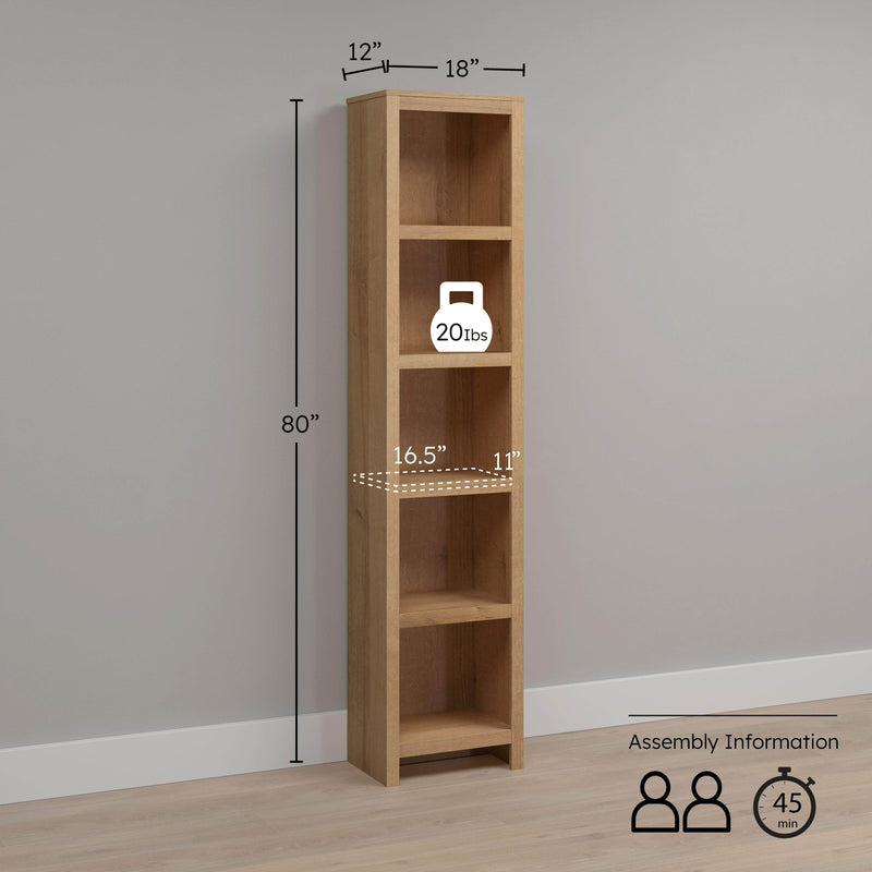 Pending - Modubox Bookcase Moda 80" Bookcase - Available in 3 Colours