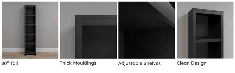 Pending - Modubox Bookcase Moda 80" Bookcase - Available in 3 Colours