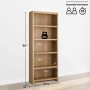 Pending - Modubox Bookcase Moda 80" Bookcase - Available in 3 Colours