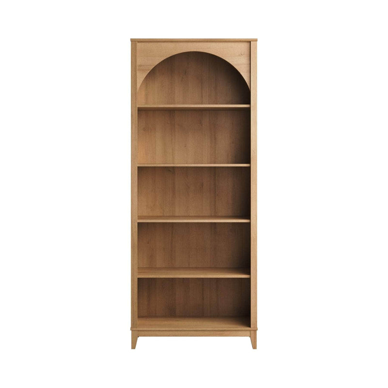 Pending - Modubox Bookcase Natural Oak Ark 78" Arched Bookcase - Available in 2 Colours