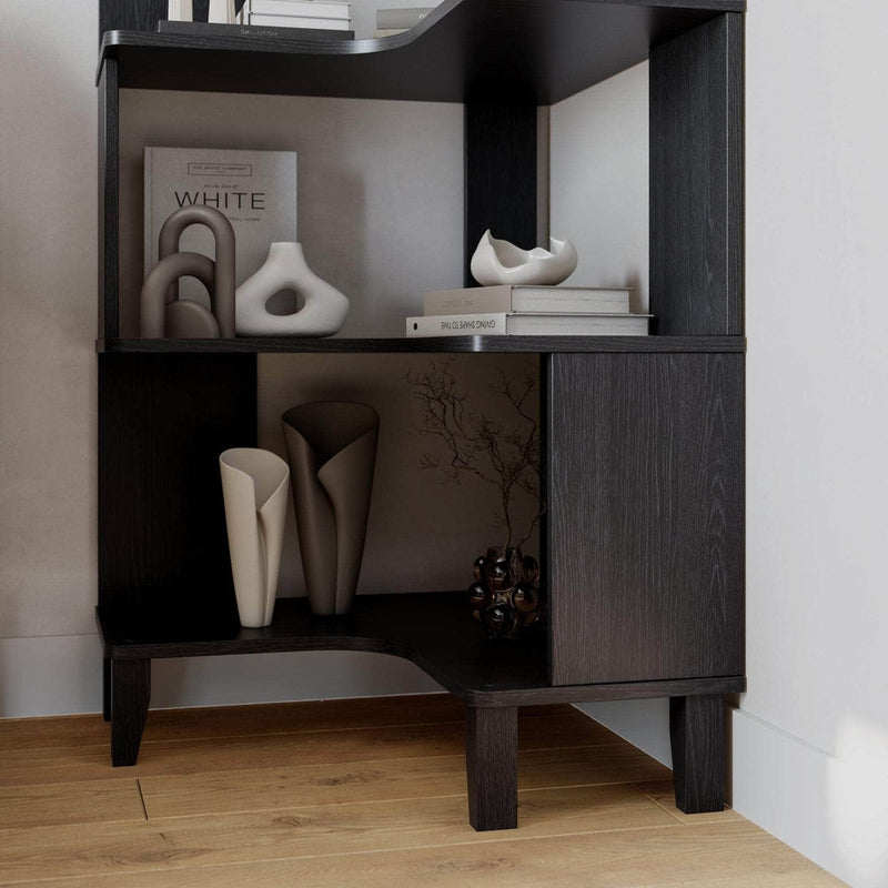 Pending - Modubox Bookcase Nordik 71.5" L-Shaped Corner Bookcase - Available in 3 Colours