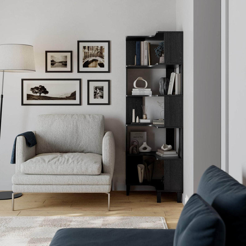 Pending - Modubox Bookcase Nordik 71.5" L-Shaped Corner Bookcase - Available in 3 Colours