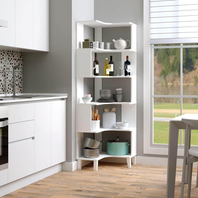 Pending - Modubox Bookcase Nordik 71.5" L-Shaped Corner Bookcase - Available in 3 Colours