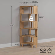 Pending - Modubox Bookcase Nordik 71.5" L-Shaped Corner Bookcase - Available in 3 Colours