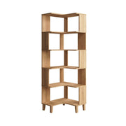 Pending - Modubox Bookcase Oak Nordik 71.5" L-Shaped Corner Bookcase - Available in 3 Colours