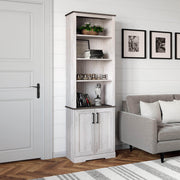 Pending - Modubox Bookcase Rustic Ridge 79.75" Bookcase in Washed White