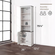 Pending - Modubox Bookcase Rustic Ridge 79.75" Bookcase in Washed White