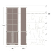 Pending - Modubox Bookcase Rustic Ridge 79.75" Bookcase in Washed White
