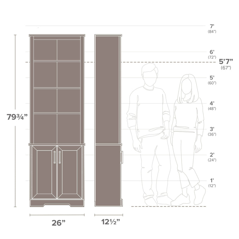 Pending - Modubox Bookcase Rustic Ridge 79.75" Bookcase in Washed White