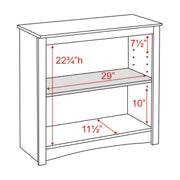 Pending - Modubox Bookcase Sonoma 29" 2-Shelf Bookcase - Available in 2 Colours