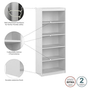 Pending - Modubox Bookcase Universel 30W Standard 5 Shelf Bookcase - Available in 4 Colours