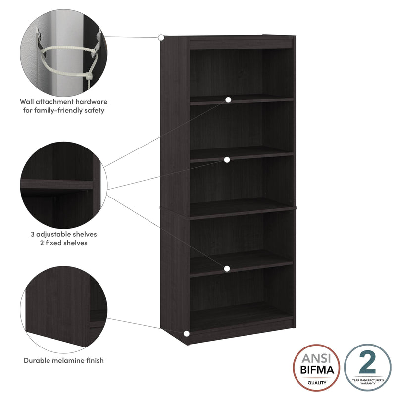 Pending - Modubox Bookcase Universel 30W Standard 5 Shelf Bookcase - Available in 4 Colours