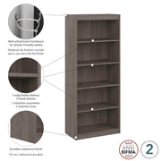 Pending - Modubox Bookcase Universel 30W Standard 5 Shelf Bookcase - Available in 4 Colours