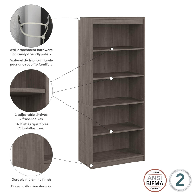 Pending - Modubox Bookcase Universel 30W Standard 5 Shelf Bookcase - Available in 4 Colours