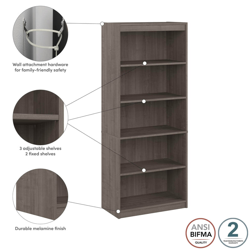 Pending - Modubox Bookcase Universel 30W Standard 5 Shelf Bookcase - Available in 4 Colours